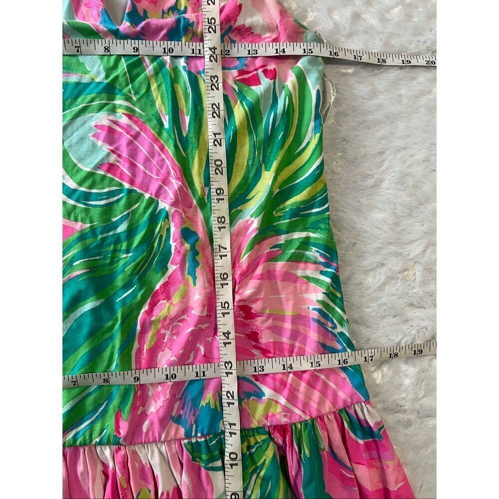 Lilly Pulitzer Womens Pink Green Paradise Bound Stretch Isabeau Midi Dress XS - Picture 10 of 13
